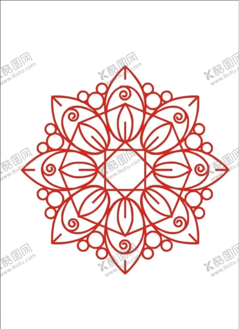 编号：31716906302039565240【酷图网】源文件下载-窗花红色花纹花边