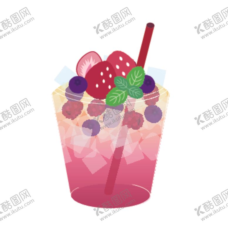 编号：81991409230043449353【酷图网】源文件下载-夏日冷饮矢量插画