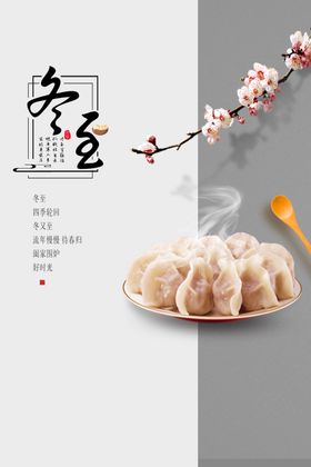 冬至广告花二十四节气海报
