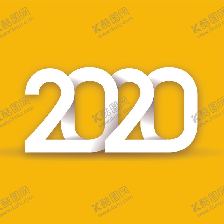 编号：44031309250228213732【酷图网】源文件下载-创意新年2020矢量艺术字元素