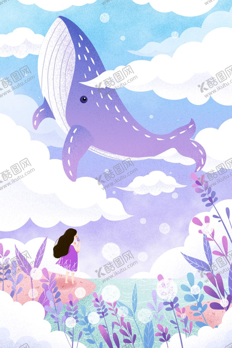编号：63872410110245424630【酷图网】源文件下载-鲸鱼插画