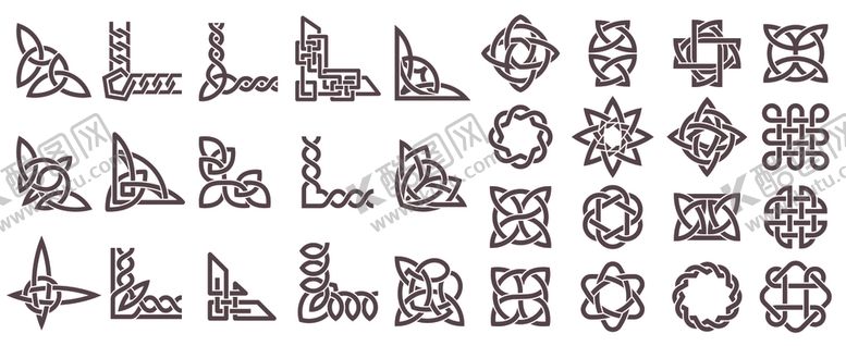 编号：98045604050715322406【酷图网】源文件下载-角纹花纹