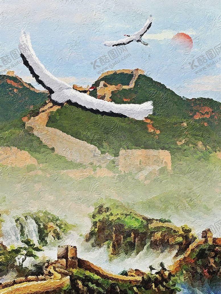 编号：44132805072301496803【酷图网】源文件下载-长城油画
