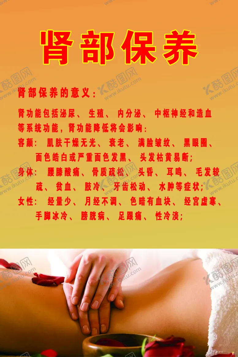 编号：15689409231313338569【酷图网】源文件下载-肾部保养