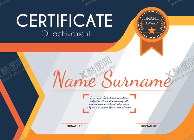 编号：66024410050313597502【酷图网】源文件下载-证书模板