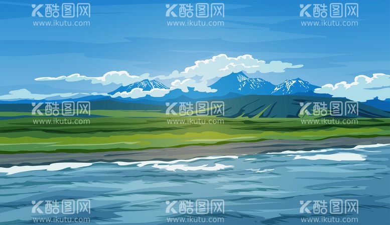 编号：87205610121018467143【酷图网】源文件下载-手绘风景插画