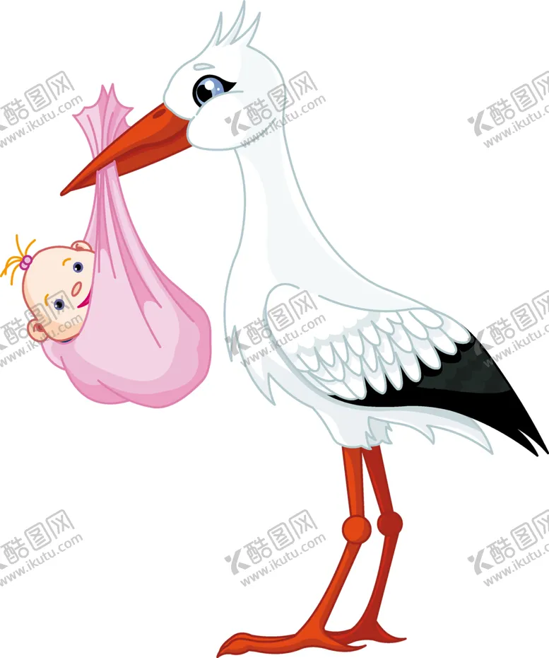 编号：27005302040302051405【酷图网】源文件下载-白鹳 鸟 png 透明底 免扣