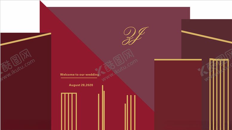 编号：16362509291516126336【酷图网】源文件下载-红金婚礼