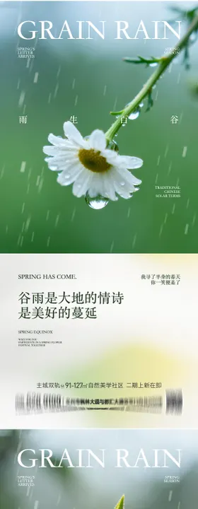 谷雨节气节日海报