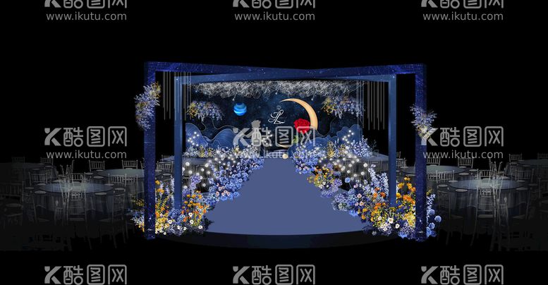 编号：07169809211740183852【酷图网】源文件下载-星空婚礼主舞台效果图