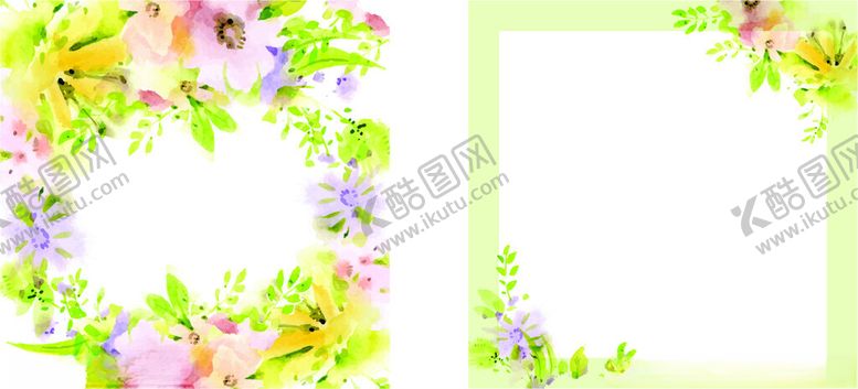 编号：28196911020016597231【酷图网】源文件下载-清新花卉边框背景图