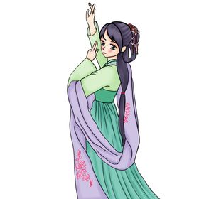 海洋人物少女插画卡通背景素材