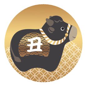日本风格牛年