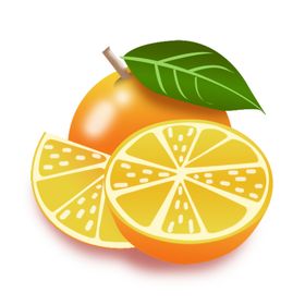 香橙橘子设计素材