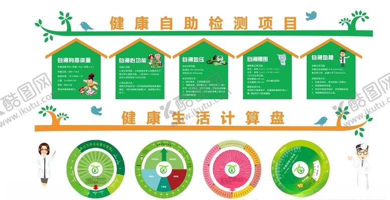 编号：17523407131909201134【酷图网】源文件下载-健康小屋文化墙