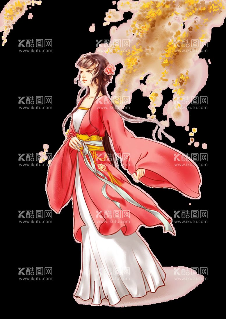 编号：97529911051304446219【酷图网】源文件下载-古装帅哥美女插画图片 