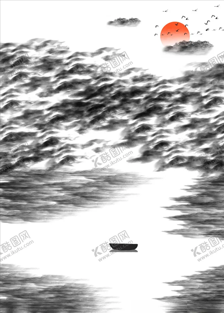 编号：63007204180845022276【酷图网】源文件下载-水墨装饰画