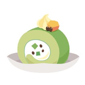 卡通点心蛋糕插画