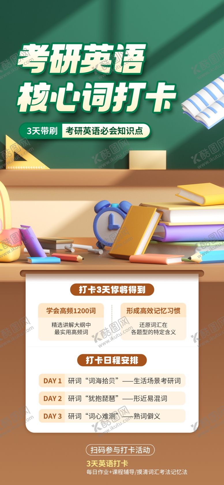 编号：26322402132232277370【酷图网】源文件下载-考研英语海报