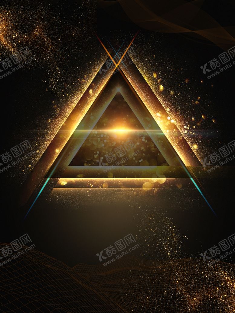 编号：59159910270650565900【酷图网】源文件下载-黑金海报背景