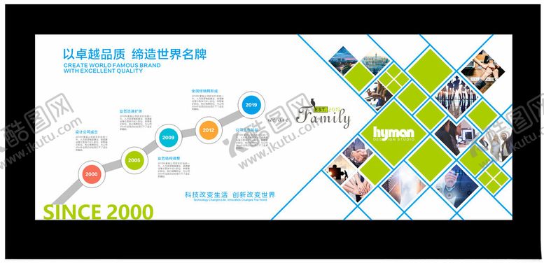 编号：37851604151514538569【酷图网】源文件下载-企业历程文化墙