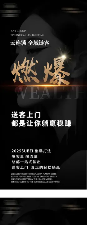 招商造势黑金海报