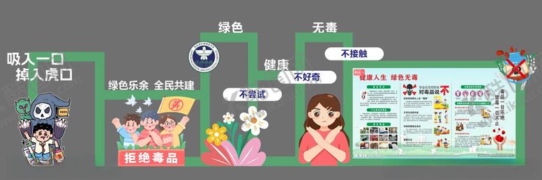 编号：32825406300603428769【酷图网】源文件下载-禁毒宣传美陈