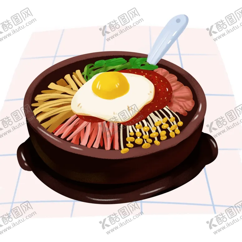 编号：76872703151005204084【酷图网】源文件下载-石锅拌饭插画