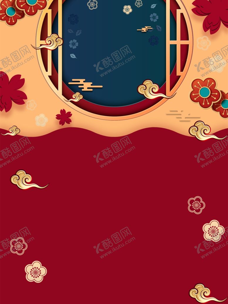 编号：22565107042021283980【酷图网】源文件下载-简约中国风喜庆迎新春背景