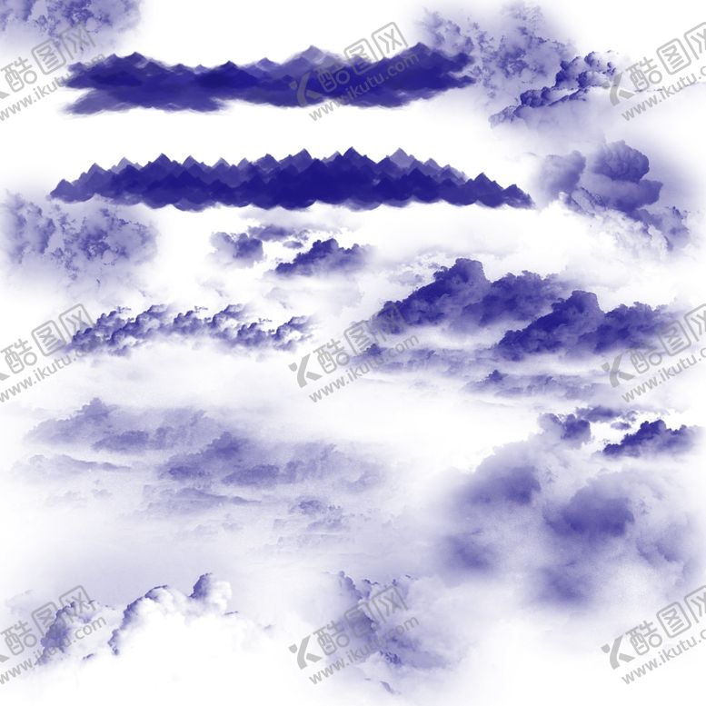 编号：60263704161844169451【酷图网】源文件下载-水墨风格云朵图案素材