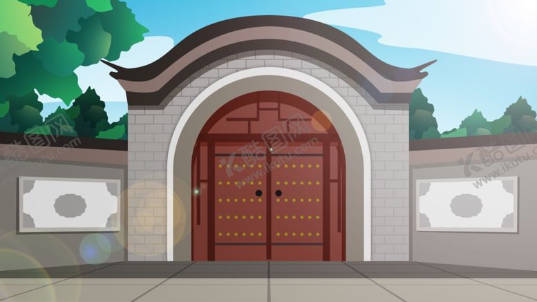 编号：27079009220659167878【酷图网】源文件下载-中国风建筑插画