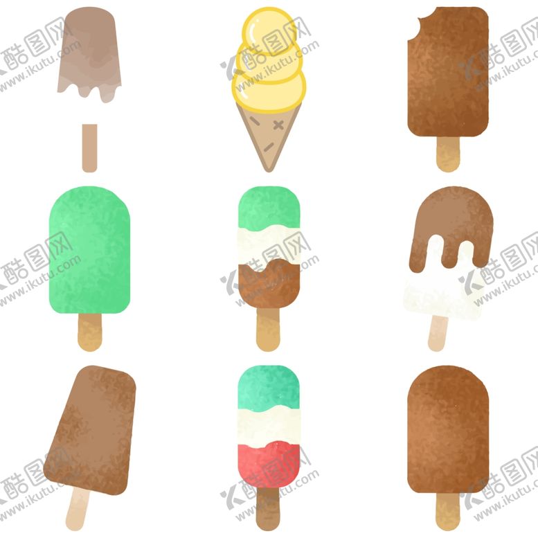 编号：98987610011237294522【酷图网】源文件下载-卡通冰淇淋