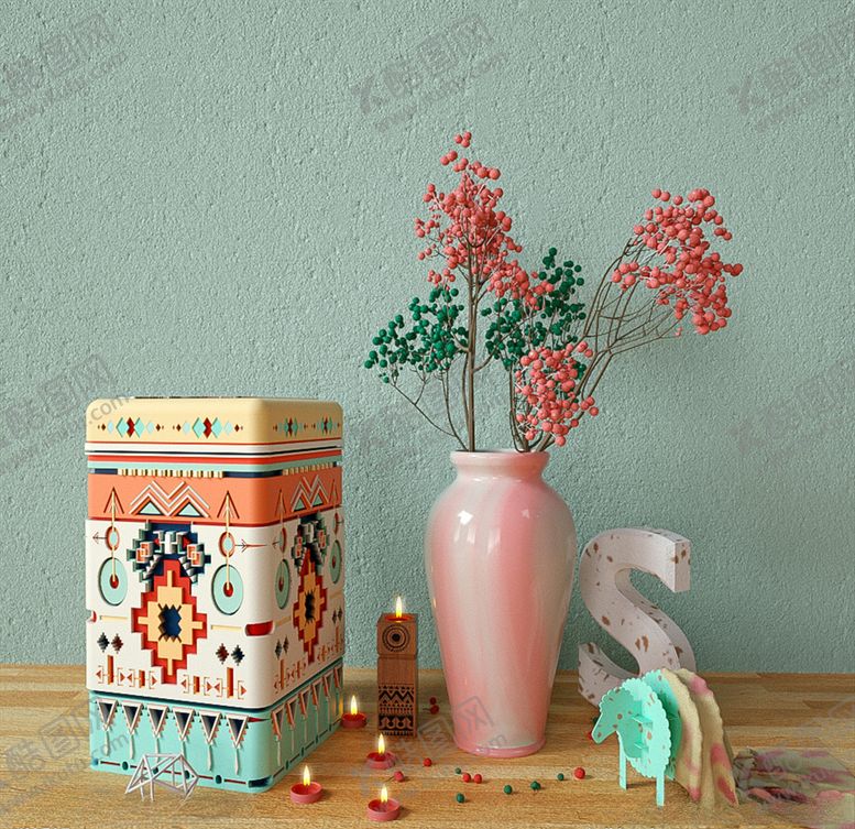 编号：94754309130353488354【酷图网】源文件下载-C4D室内装饰场景建模