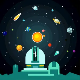 星球背景恒空天体卡通