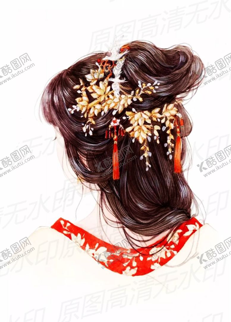 编号：58131906191129081321【酷图网】源文件下载-古风美女发髻