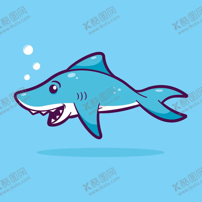 编号：95786209140803184970【酷图网】源文件下载-卡通鲨鱼插画牙