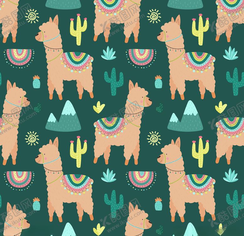 编号：78890410012206223929【酷图网】源文件下载-动物无缝背景