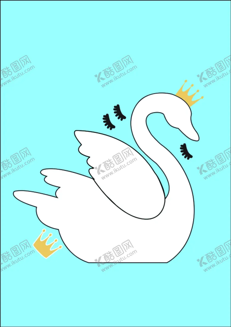 编号：92140410251411441046【酷图网】源文件下载-白天鹅 皇冠天鹅