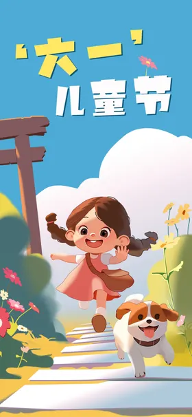 儿童节海报卡通卡通背景幼园背景