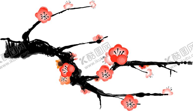 编号：90640505082120185768【酷图网】源文件下载-中国风水墨梅
