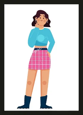 手绘卡通女孩动画动画