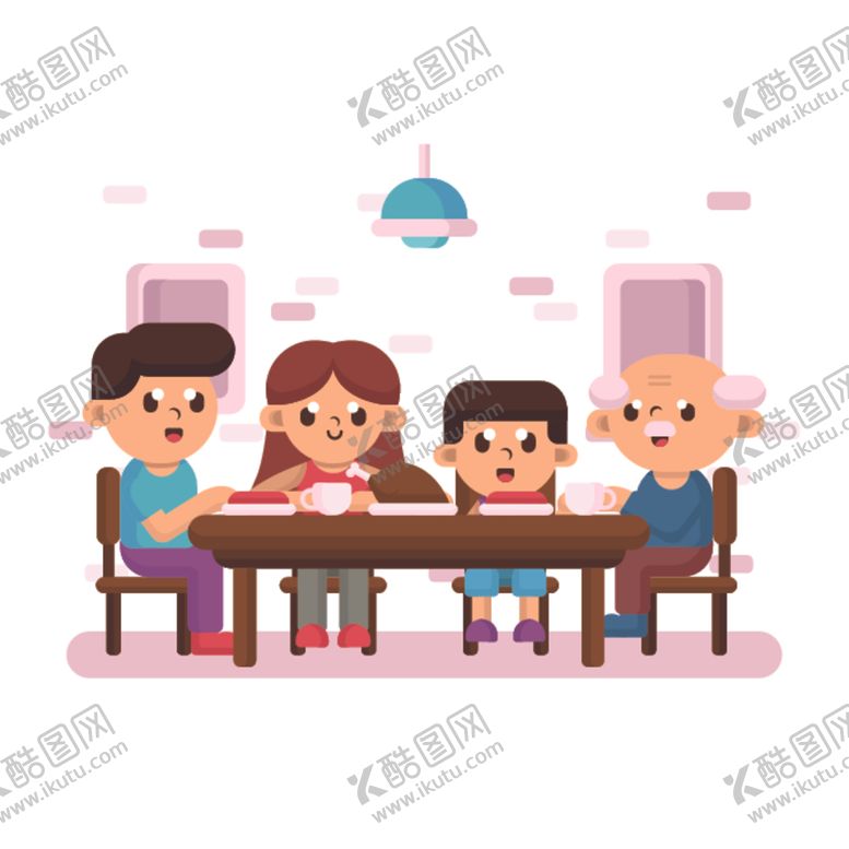 编号：21213907140446136326【酷图网】源文件下载-卡通家庭