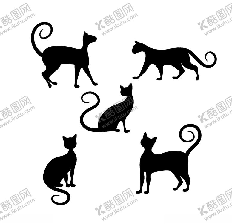 编号：26663806252111167353【酷图网】源文件下载-猫剪影