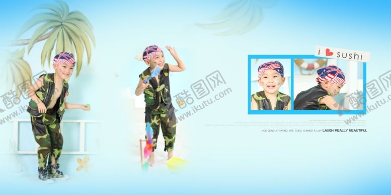 编号：15091907090136028502【酷图网】源文件下载-儿童摄影相册模板