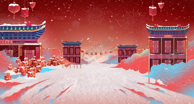 编号：21704804290538296959【酷图网】源文件下载-除夕背景