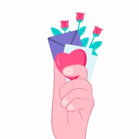 情人节创意开心展架浪漫