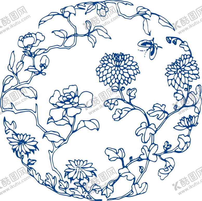 编号：71847009110447223620【酷图网】源文件下载-青花瓷图案