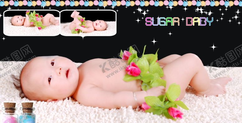 编号：72064210210830058920【酷图网】源文件下载-只顾着看你儿童周岁影楼相册模板