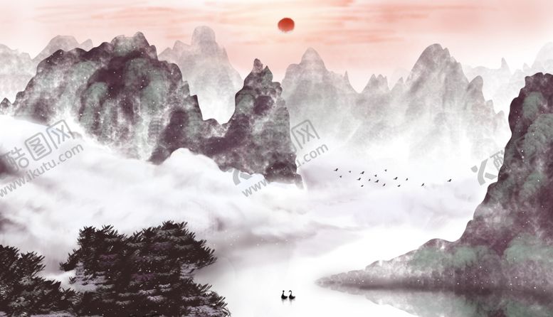编号：83986305161146558953【酷图网】源文件下载-水墨山水