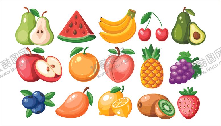 编号：50485001042057374001【酷图网】源文件下载-卡通水果